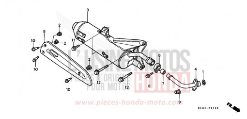 EXHAUST MUFFLER FES250X de 1999